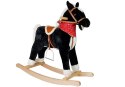 LEAN Toys Koń Na Biegunach Czarno- Biały Dźwięki Rusza Pyskiem Ogonem 74 cm