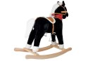 LEAN Toys Koń Na Biegunach Czarno- Biały Dźwięki Rusza Pyskiem Ogonem 74 cm