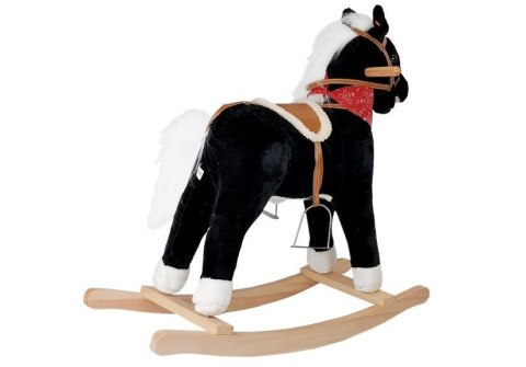 LEAN Toys Koń Na Biegunach Czarno- Biały Dźwięki Rusza Pyskiem Ogonem 74 cm LEAN Toys Koń Na Biegunach Czarno- Biały Dźwięki Rusza Pyskiem Ogonem 74 cm