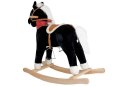 LEAN Toys Koń Na Biegunach Czarno- Biały Dźwięki Rusza Pyskiem Ogonem 74 cm