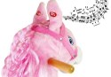 LEAN Toys Koń Na Biegunach Różowy z Lokami Dźwięki Rusza Pyskiem Ogonem 74 cm
