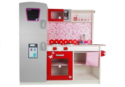 LEAN Toys Kuchnia Drewniana Jola Lodówka Mikrofalówka Otwierane Elementy LEAN Toys Kuchnia Drewniana Jola Lodówka Mikrofalówka Otwierane Elementy