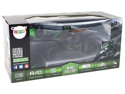 LEAN Toys Motor Ścigacz RC 20 km/h Sterowany Na Pilot Zielony LEAN Toys Motor Ścigacz RC 20 km/h Sterowany Na Pilot Zielony
