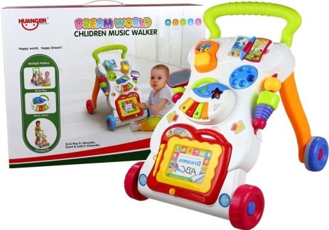 LEAN Toys Pchacz Chodzik Telefon Pianinko Znikopis 3 w 1 LEAN Toys Pchacz Chodzik Telefon Pianinko Znikopis 3 w 1