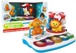 LEAN Toys Pianinko Ze Zwierzątkami + Karuzela Plac zabaw