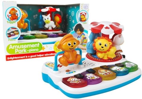 LEAN Toys Pianinko Ze Zwierzątkami + Karuzela Plac zabaw LEAN Toys Pianinko Ze Zwierzątkami + Karuzela Plac zabaw