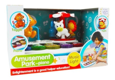 LEAN Toys Pianinko Ze Zwierzątkami + Karuzela Plac zabaw LEAN Toys Pianinko Ze Zwierzątkami + Karuzela Plac zabaw