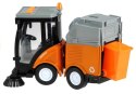 LEAN Toys Zamiatarka Uliczna Kosz Światła Dźwięki Pomarańczowa 1:16