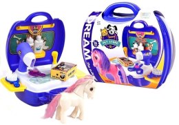 LEAN Toys Zestaw Fryzjerski Kucyk w Walizce Salon Konika