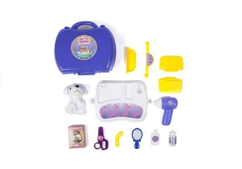 LEAN Toys Zestaw Fryzjerski Piesek w Walizce LEAN Toys Zestaw Fryzjerski Piesek w Walizce