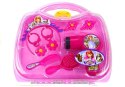 LEAN Toys Zestaw Księżniczki w Walizce Suszarka Kolczyki