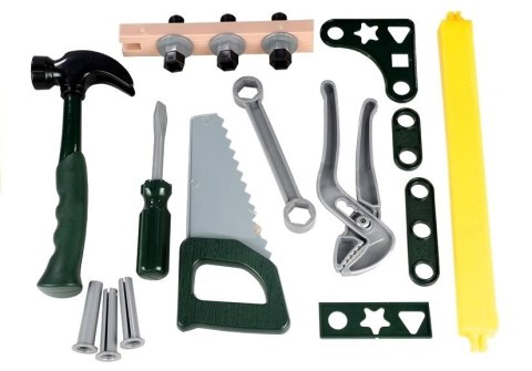 LEAN Toys Zestaw Małego Majsterkowicza Skrzynka Młotek Piła Narzędzia LEAN Toys Zestaw Małego Majsterkowicza Skrzynka Młotek Piła Narzędzia