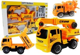 LEAN Toys Zestaw Pojazdów Do Rozkręcania Betoniarka Wywrotka