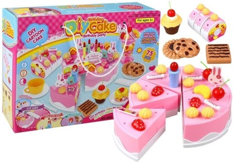 LEAN Toys Zestaw Przyjęcie Urodzinowe Tort Do Krojenia Deser LEAN Toys Zestaw Przyjęcie Urodzinowe Tort Do Krojenia Deser