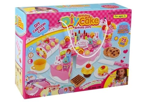 LEAN Toys Zestaw Przyjęcie Urodzinowe Tort Do Krojenia Deser LEAN Toys Zestaw Przyjęcie Urodzinowe Tort Do Krojenia Deser