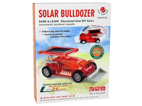 LEAN Toys Zestaw Samochód Solarny Autko Buldożer do Złożenia LEAN Toys Zestaw Samochód Solarny Autko Buldożer do Złożenia