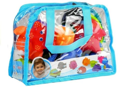LEAN Toys Zestaw Zwierząt Morskich do Kąpieli + Sitko LEAN Toys Zestaw Zwierząt Morskich do Kąpieli + Sitko