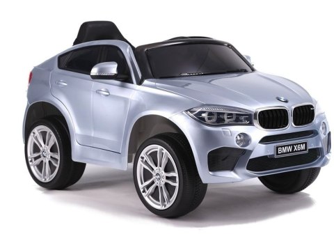 LEAN CARS Auto na Akumulator BMW X6 Srebrny Lakierowany LEAN CARS Auto na Akumulator BMW X6 Srebrny Lakierowany