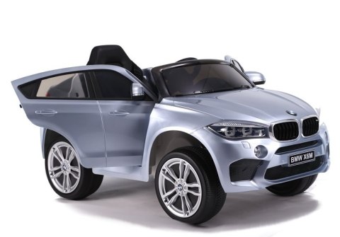 LEAN CARS Auto na Akumulator BMW X6 Srebrny Lakierowany LEAN CARS Auto na Akumulator BMW X6 Srebrny Lakierowany