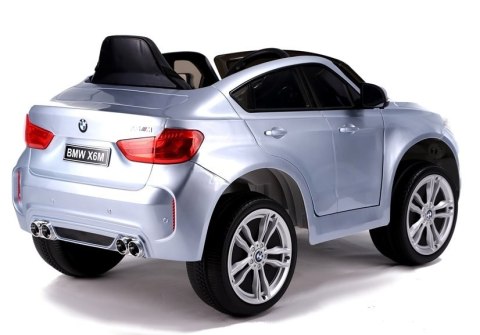 LEAN CARS Auto na Akumulator BMW X6 Srebrny Lakierowany LEAN CARS Auto na Akumulator BMW X6 Srebrny Lakierowany