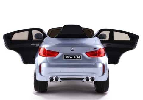 LEAN CARS Auto na Akumulator BMW X6 Srebrny Lakierowany LEAN CARS Auto na Akumulator BMW X6 Srebrny Lakierowany
