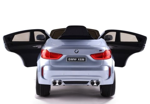 LEAN CARS Auto na Akumulator BMW X6 Srebrny Lakierowany LEAN CARS Auto na Akumulator BMW X6 Srebrny Lakierowany