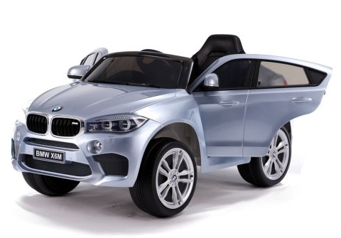 LEAN CARS Auto na Akumulator BMW X6 Srebrny Lakierowany LEAN CARS Auto na Akumulator BMW X6 Srebrny Lakierowany