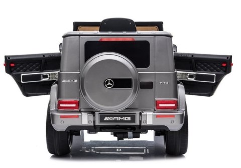 LEAN CARS Auto na Akumulator Mercedes G63 AMG Srebrny Lakierowany BBH-002 LEAN CARS Auto na Akumulator Mercedes G63 AMG Srebrny Lakierowany BBH-002