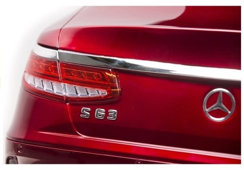 LEAN CARS Auto na Akumulator Mercedes S63 Czerwony Lakier LEAN CARS Auto na Akumulator Mercedes S63 Czerwony Lakier