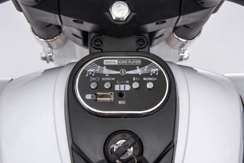 LEAN CARS Motor Na Akumulator Trójkołowy Goldwing Biały LEAN CARS Motor Na Akumulator Trójkołowy Goldwing Biały