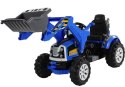 LEAN CARS Traktor na akumulator z Łyżką Koparka Niebieski
