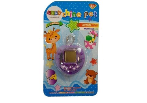 LEAN TOYS Gra Elektroniczna Tamagotchi Fioletowa z krótkim łańcuszkiem LEAN TOYS Gra Elektroniczna Tamagotchi Fioletowa z krótkim łańcuszkiem