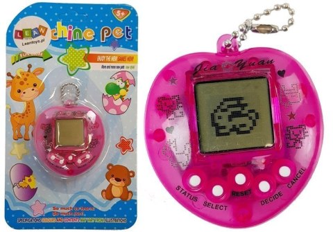 LEAN TOYS Gra Elektroniczna Tamagotchi Różowa z krótkim łańcuszkiem LEAN TOYS Gra Elektroniczna Tamagotchi Różowa z krótkim łańcuszkiem