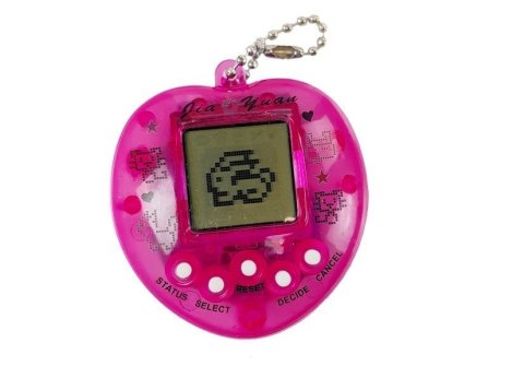LEAN TOYS Gra Elektroniczna Tamagotchi Różowa z krótkim łańcuszkiem LEAN TOYS Gra Elektroniczna Tamagotchi Różowa z krótkim łańcuszkiem