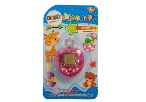 LEAN TOYS Gra Elektroniczna Tamagotchi Różowa z krótkim łańcuszkiem LEAN TOYS Gra Elektroniczna Tamagotchi Różowa z krótkim łańcuszkiem