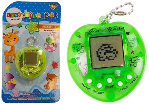 LEAN TOYS Gra Elektroniczna Tamagotchi Zielona z krótkim łańcuszkiem LEAN TOYS Gra Elektroniczna Tamagotchi Zielona z krótkim łańcuszkiem