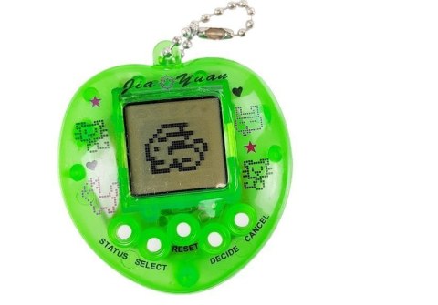 LEAN TOYS Gra Elektroniczna Tamagotchi Zielona z krótkim łańcuszkiem LEAN TOYS Gra Elektroniczna Tamagotchi Zielona z krótkim łańcuszkiem