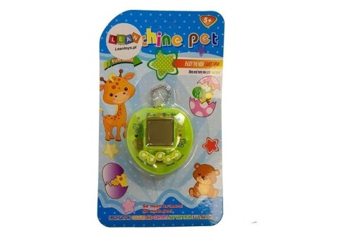LEAN TOYS Gra Elektroniczna Tamagotchi Zielona z krótkim łańcuszkiem LEAN TOYS Gra Elektroniczna Tamagotchi Zielona z krótkim łańcuszkiem