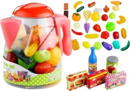LEAN Toys Artykuły Spozywcze W Dzbanku Warzywa Owoce 50 Elem