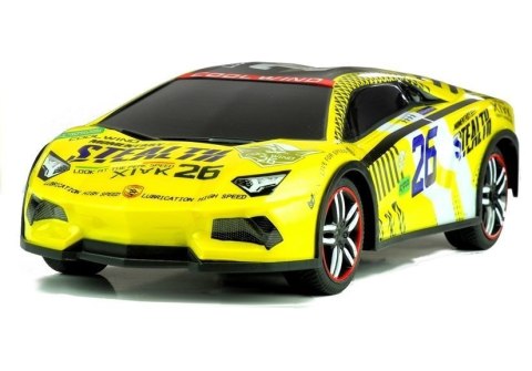 LEAN Toys Auto Zdalnie Sterowane Sportowe Pilot R/C Żółte LEAN Toys Auto Zdalnie Sterowane Sportowe Pilot R/C Żółte