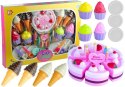 LEAN Toys Duży Zestaw Serwis Urodzinowy Tort 32 Elementy