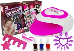 LEAN Toys Dziecięcy Zestaw Do Malowania Paznokci + Lampa