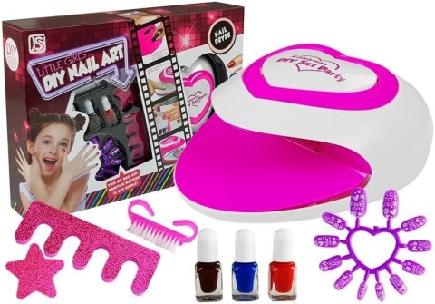 LEAN Toys Dziecięcy Zestaw Do Malowania Paznokci + Lampa LEAN Toys Dziecięcy Zestaw Do Malowania Paznokci + Lampa