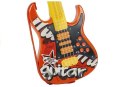 LEAN Toys Gitara Elektryczna Mikrofon Struny Czerwona