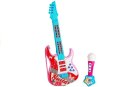 LEAN Toys Gitara Elektryczna Mikrofon Struny Zabawka Róż