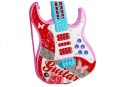 LEAN Toys Gitara Elektryczna Mikrofon Struny Zabawka Róż
