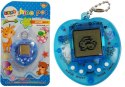 LEAN Toys Gra Elektroniczna Tamagotchi Niebieska z krótkim łańcuszkiem