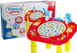 LEAN Toys Gra Zręcznościowa Łowienie Rybek Świeci Czerwona