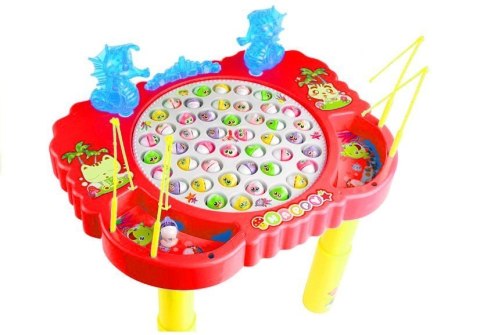 LEAN Toys Gra Zręcznościowa Łowienie Rybek Świeci Czerwona LEAN Toys Gra Zręcznościowa Łowienie Rybek Świeci Czerwona