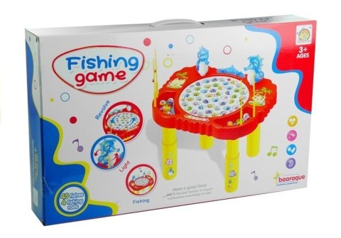 LEAN Toys Gra Zręcznościowa Łowienie Rybek Świeci Czerwona LEAN Toys Gra Zręcznościowa Łowienie Rybek Świeci Czerwona